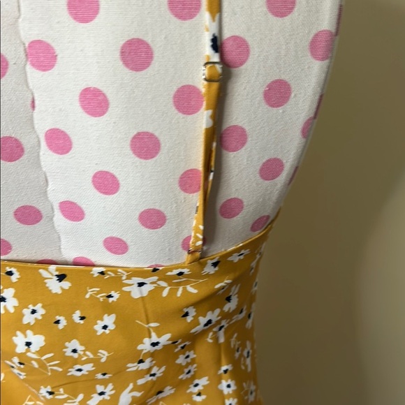 Princess Polly Dawson Slip Mini Dress Mustard Floral Dress - Picture 4 of 12